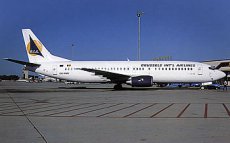 Brussels International Boeing 737-400 OO-RMV postcard