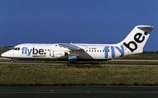 Flybe BAE 146-300 G-JEBE postcard