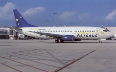 Astraeus Boeing 737-300 G-STRB postcard