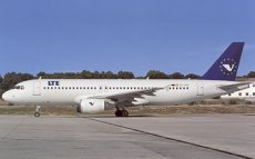 LTE Airbus A320 EC-ICN postcard