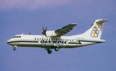 Olympic Airways ATR-42 SX-BIB postcard