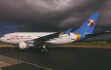 United Airways Bangladesh Airbus A310-300 M-ABCX postcard