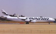 Finnair Airbus A340-300 OH-LQG @ Tokyo Narita postcard