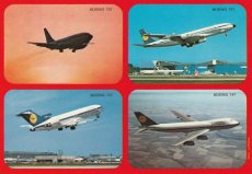 Lufthansa Boeing 707 727 737 747 postcard