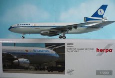 Sabena DC-10-30 OO-SLC 1/200 scale desk model