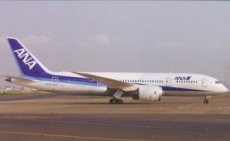 ANA All Nippon Airways Boeing 787 N787EX postcard