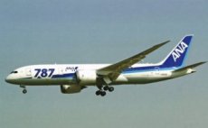 ANA All Nippon Airways Boeing 787 JA823A postcard