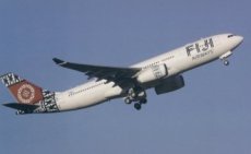 Fiji Airways Airbus A330-200 F-WWKD postcard