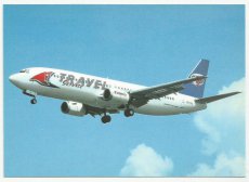 Airline issue postcard - Travel Service Boeing 737