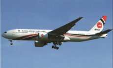 Biman Bangladesh Airlines Boeing 777-200 S2-AHL postcard @ Frankfurt