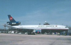 Biman Bangladesh Airlines / Canadian DC-10 S2-ADN postcard @ London Heathrow