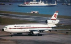 Biman Bangladesh Airlines DC-10 S2-ACQ postcard @ Hong Kong