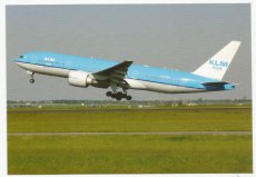 KLM Asia Boeing 777-200 PH-BQL postcard