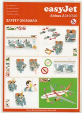 Easyjet Airbus A319 / A320 safety card