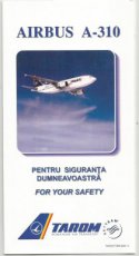 Tarom Airbus A310 safety card
