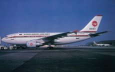 Biman Bangladesh Airlines Airbus A310-300 S2-ADE postcard