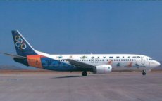 Olympic Airways Boeing 737-400 SX-BKC postcard