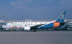 Olympic Airways Boeing 737-400 SX-BKD postcard