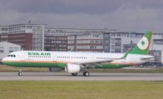 Eva Air Airbus A321 D-AVZM / B-16207 postcard