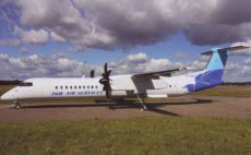 748 Air Services Dash 8 Q400 5Y-SMJ postcard