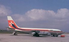 Air Malta Boeing 720 AP-AMJ postcard