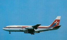 Air Malta Boeing 720 9H-AAO postcard