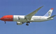 Norwegian Boeing 787-8 EI-LNE postcard