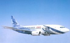 Airline issue postcard - CSA Czech Airlines Boeing 737-500 - 80 Years cs