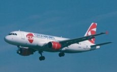 Airline issue postcard - CSA Czech Airlines A320