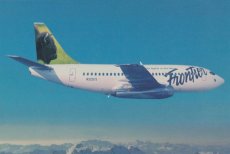 Airline issue postcard - Frontier Airlines Boeing 737-200 N212US "Bison"