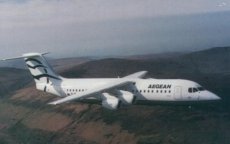 Aegean Airlines Avro RJ 100 postcard