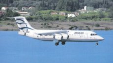 Aegean Airlines Avro RJ 100 SX-DVA postcard