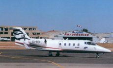 Aegean Airlines Learjet 55 SX-BTV postcard