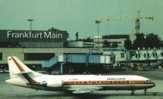 Aero Lloyd Caravelle D-ABAK @ Frankfurt 1988 - postcard