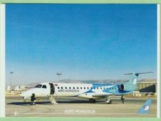 Aero Mongolia Embraer ERJ 145 - postcard