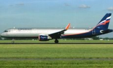 Aeroflot Airbus A321 VP-BAE @ Amsterdam 2017 - postcard