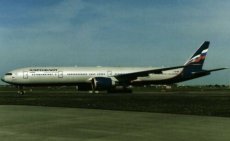 Aeroflot Boeing 777-300ER VQ-BQE @ Amsterdam 2020 - postcard