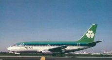 Air Cal California / Aer Lingus cs Boeing 737-200 EI-BDY postcard