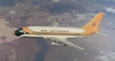 Air California Boeing 737-200 postcard