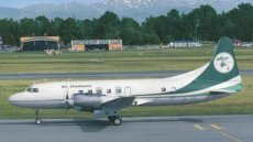 Air Chathams Convair 580 ZK-CIB @ Christchurch 2003 - postcard