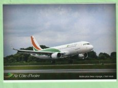 Air Cote d'Ivoire Airbus A320 - postcard