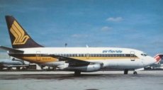 Air Florida / Singapore Airlines Boeing 737-200 N46AF postcard