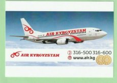 Air Kyrgyzstan Boeing 737 - postcard