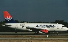 Air Serbia Airbus A319 YU-APA @ Antalya 2018 - postcard