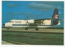 Air UK Fokker F-27 postcard