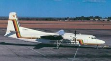 Air Zimbabwe Fokker 50 Z-WPG @ Harare 1995 - postcard