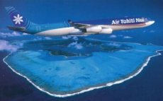 Airline Airbus issue postcard - Air Tahiti Nui Airbus A340-300