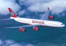Airline Airbus issue postcard - Kingfisher Airline Airline Airbus issue postcard - Kingfisher Airlines Airbus A340-500