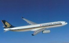 Airline Airbus issue postcard - Singapore Airlines Airbus A330-300 9V-STA