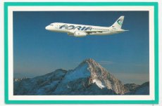 Airline issue postcard - Adria Airways Slovenia Airbus A320